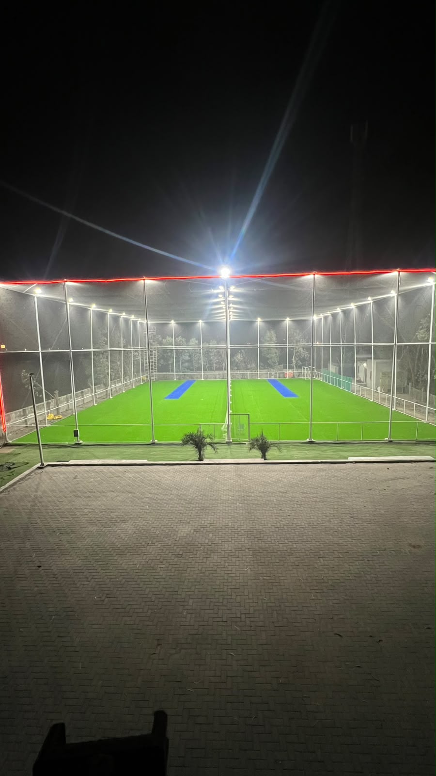 Cricket pitch view