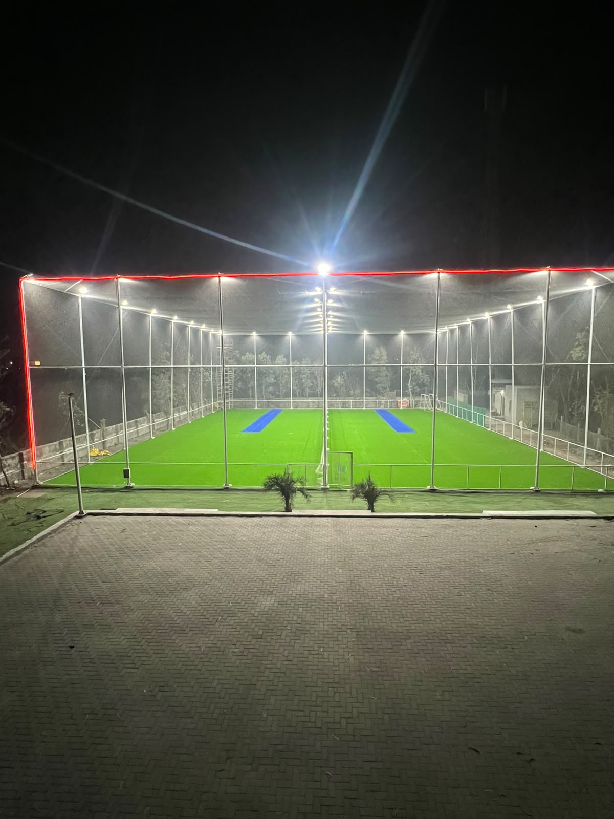 Squad Zone arena at night
